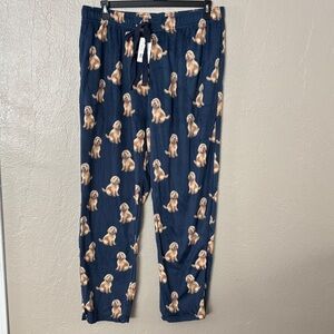 NWT Men’s Cuddl Duds Super Soft pajama lounge pants XL Blue Dog Print